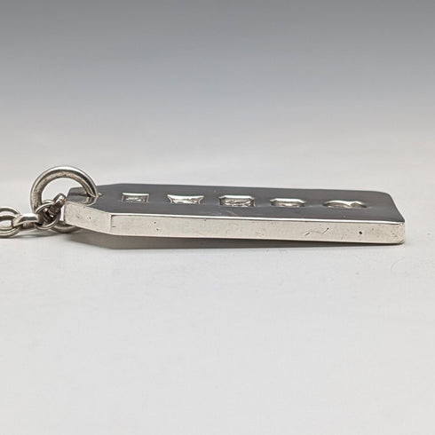 1977年 英国 純銀製 ジュビリーインゴットペンダント&純銀製チェーン 計43g  CJ